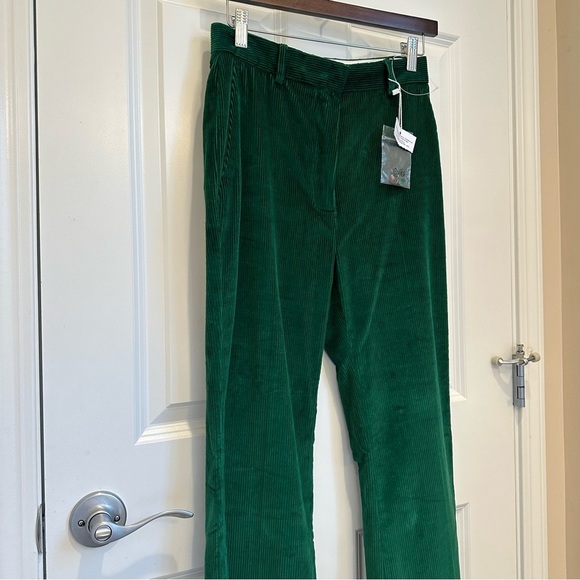 NWOT Weekend MaxMara label-cut Green Bootcut Trousers IT38 US2/4 - Picture 10 of 17